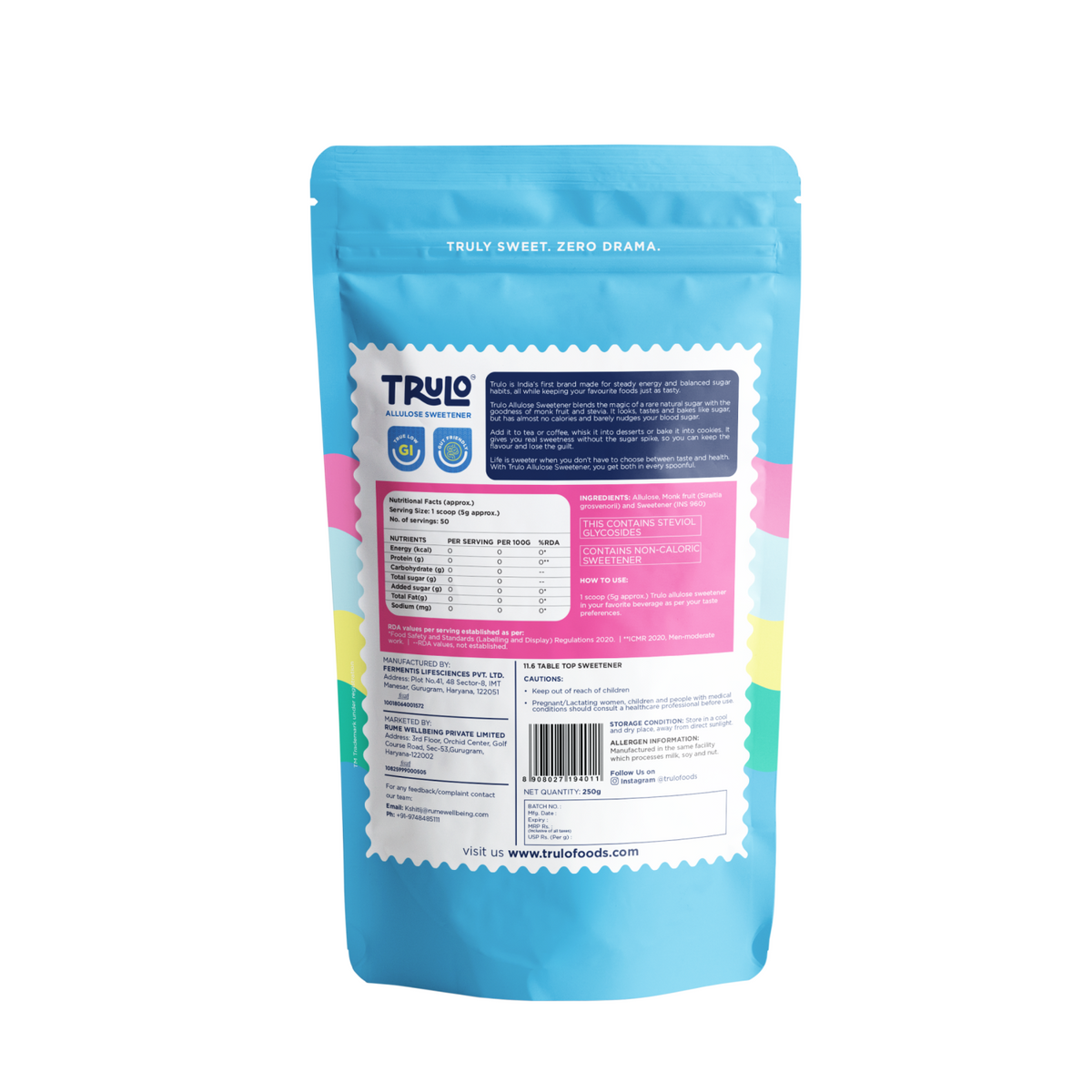 Trulo Metabolic Balance Combo – Allulose Sweetener + Sunfiber® Soluble Fiber