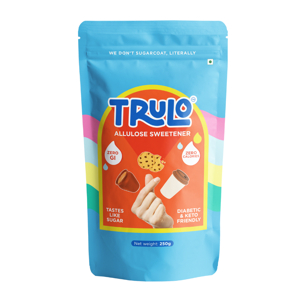 Trulo's Allulose Sweetener with the goodness of Monk Fruit and Stevia - 250g