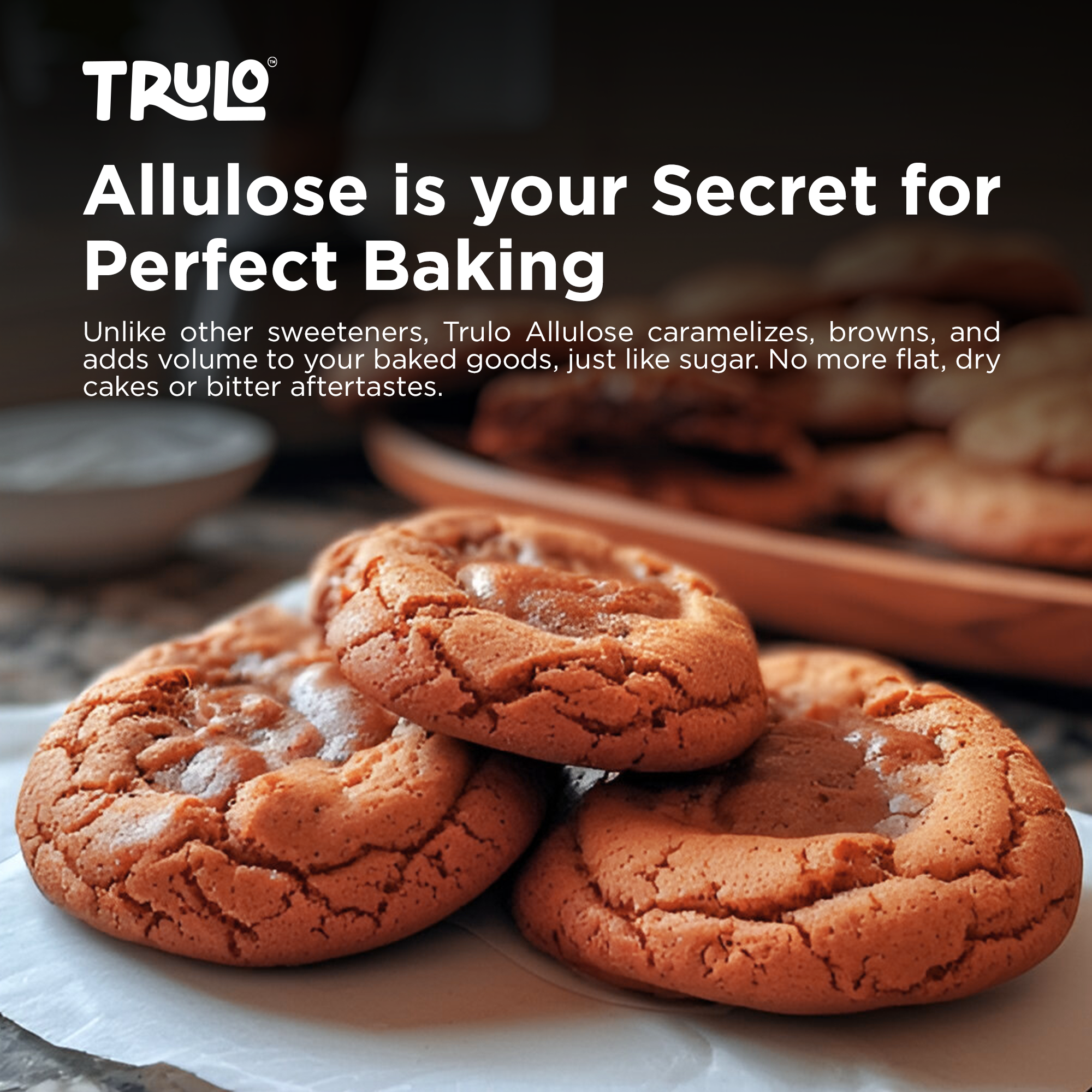 Trulo Allulose Sweetener | Natural Zero GI Sugar Alternative | No Erythritol | Zero Calorie, Keto & Diabetic Friendly | Ideal for Beverages, Baking, Desserts & Daily Use 250g