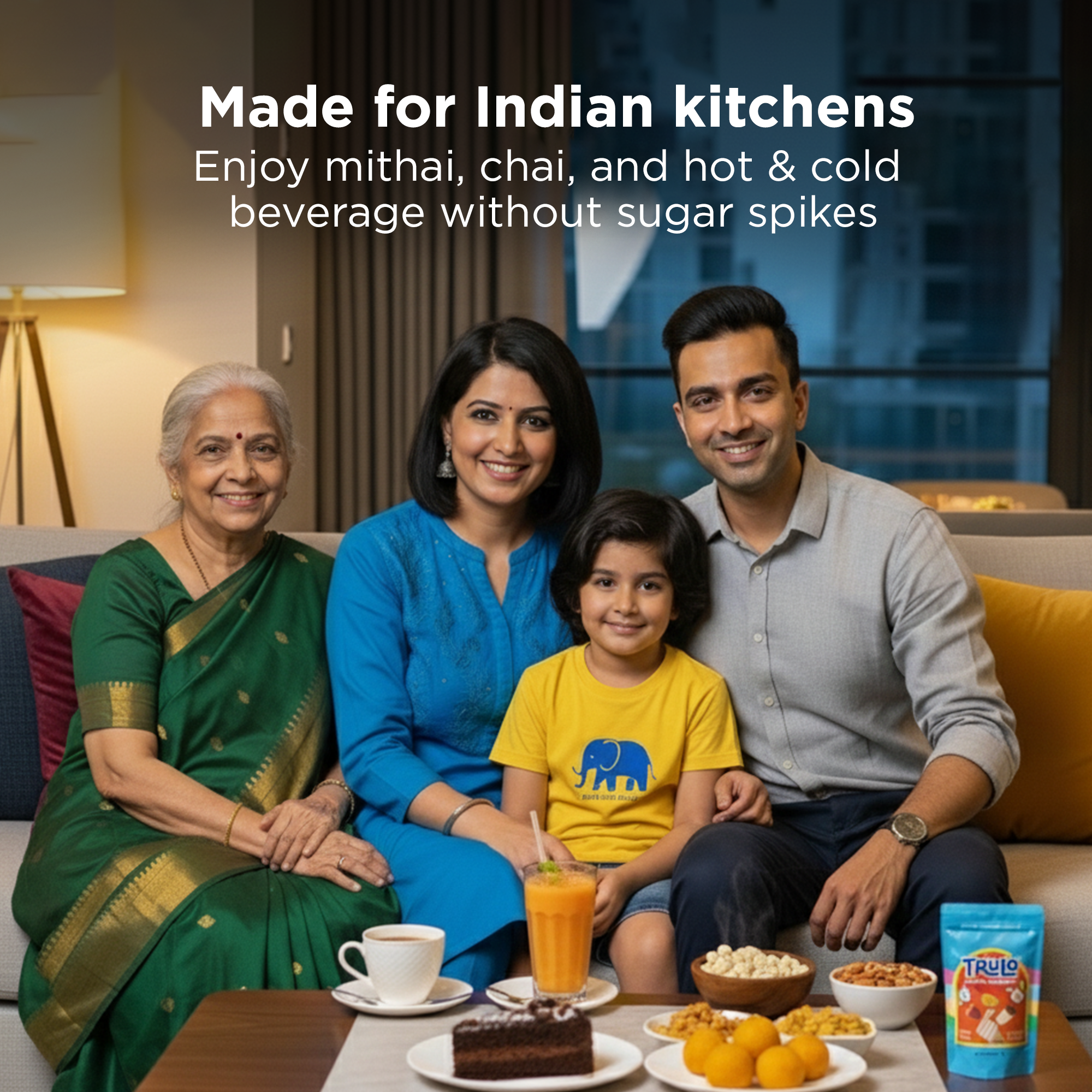 Trulo Allulose Sweetener | Natural Zero GI Sugar Alternative | No Erythritol | Zero Calorie, Keto & Diabetic Friendly | Ideal for Beverages, Baking, Desserts & Daily Use 250g