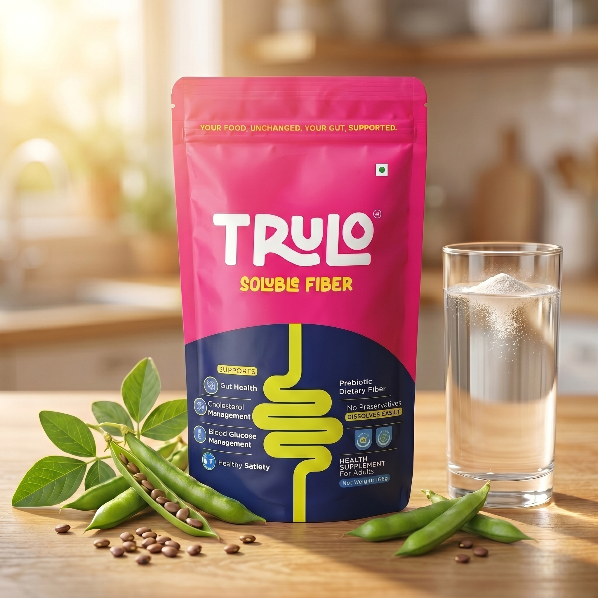 Trulo Sunfiber® Soluble Fiber – Gut Health, Cholesterol & Blood Glucose Support - Pack of 2