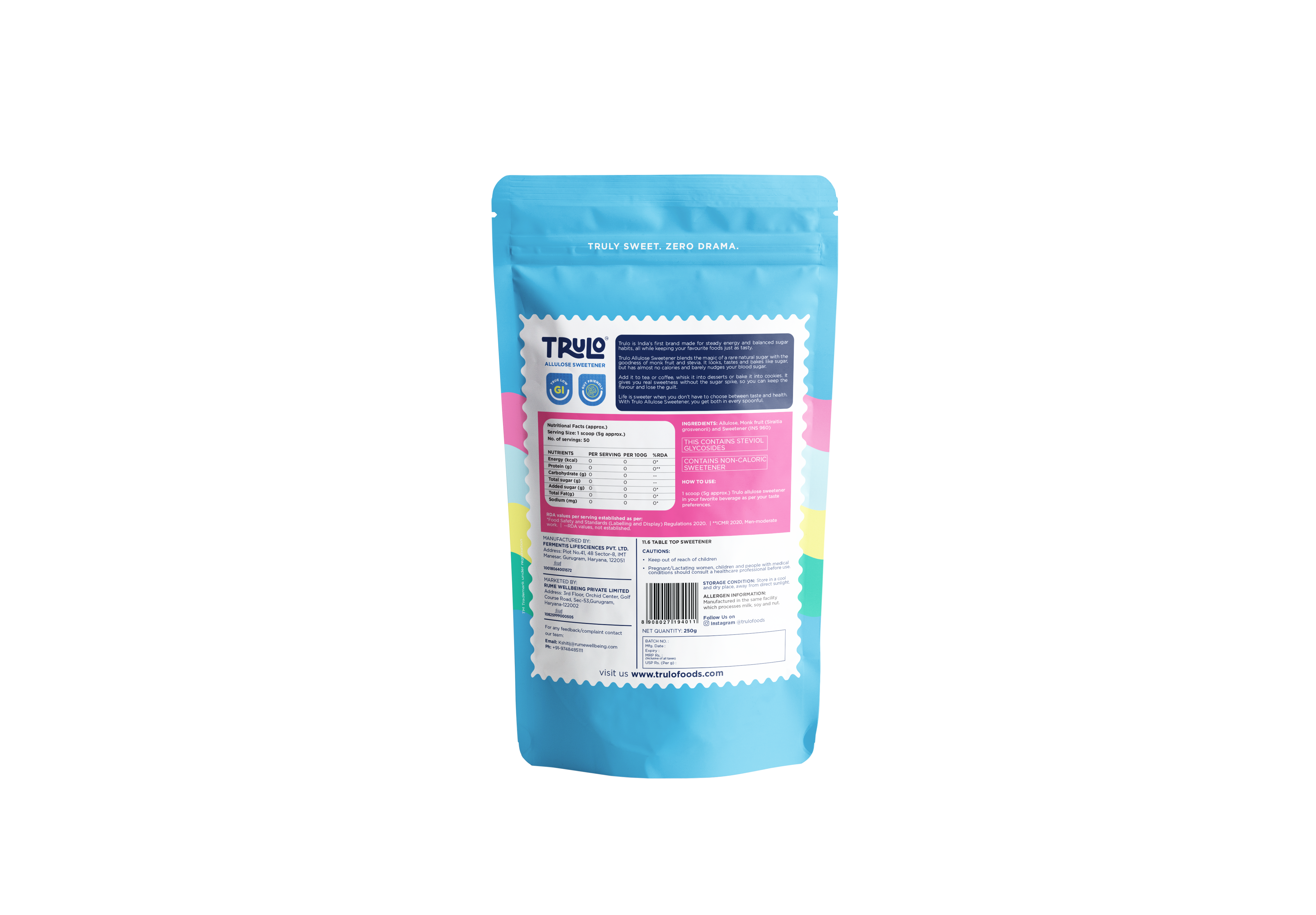 Trulo Metabolic Balance Combo – Allulose Sweetener + Sunfiber® Soluble Fiber